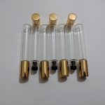 10ML Clear Glass Bottle for Essential Perfume Oil and Scents with Metal Roller Ball and Golden Cap