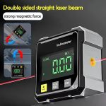 Digital Inclinometer Double Sided Laser Beam And Magnetic Base - Measurement Tool Designed For Angle Detection And Daily Measurement Routine